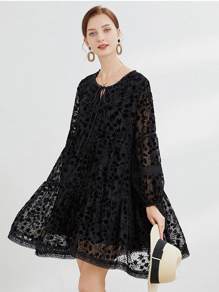Dresses Velvet Burnished Fashion Temperament Mini Dress - LuckyFash™