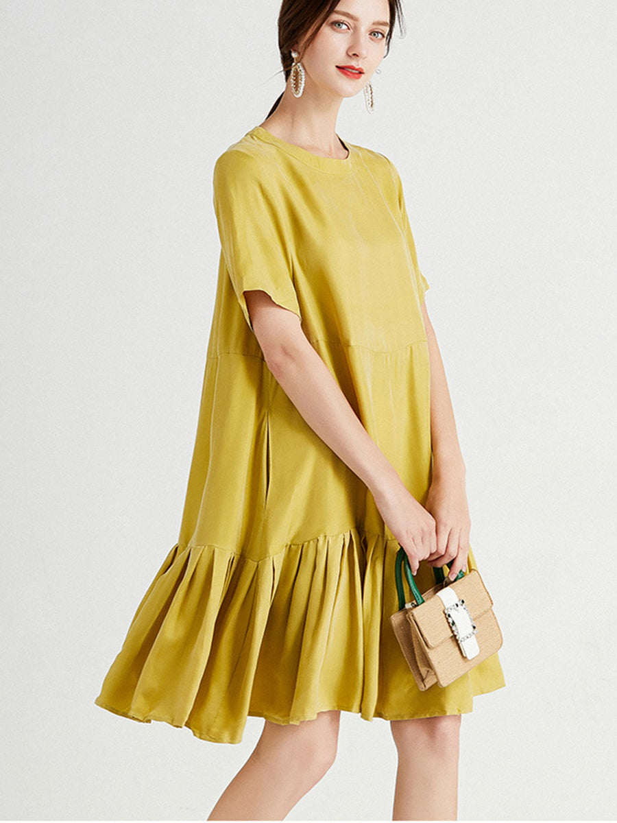 Dresses Silk Fashion Loose Slim Mini Dress - LuckyFash™