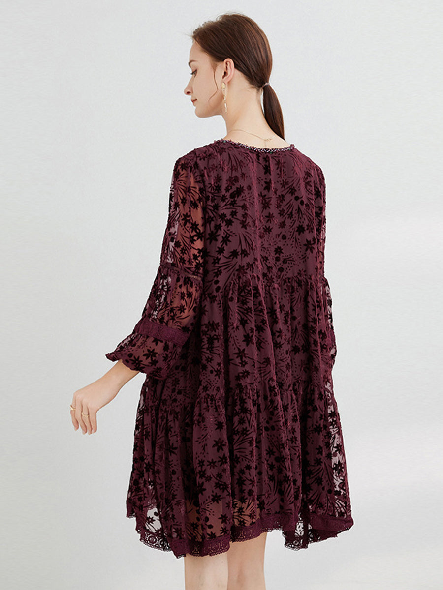 Dresses Velvet Burnished Fashion Temperament Mini Dress - LuckyFash™