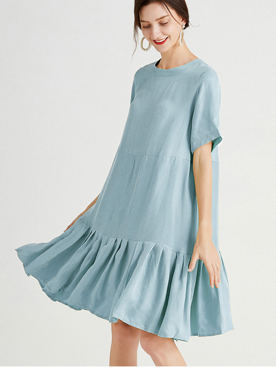 Dresses Silk Fashion Loose Slim Mini Dress - LuckyFash™