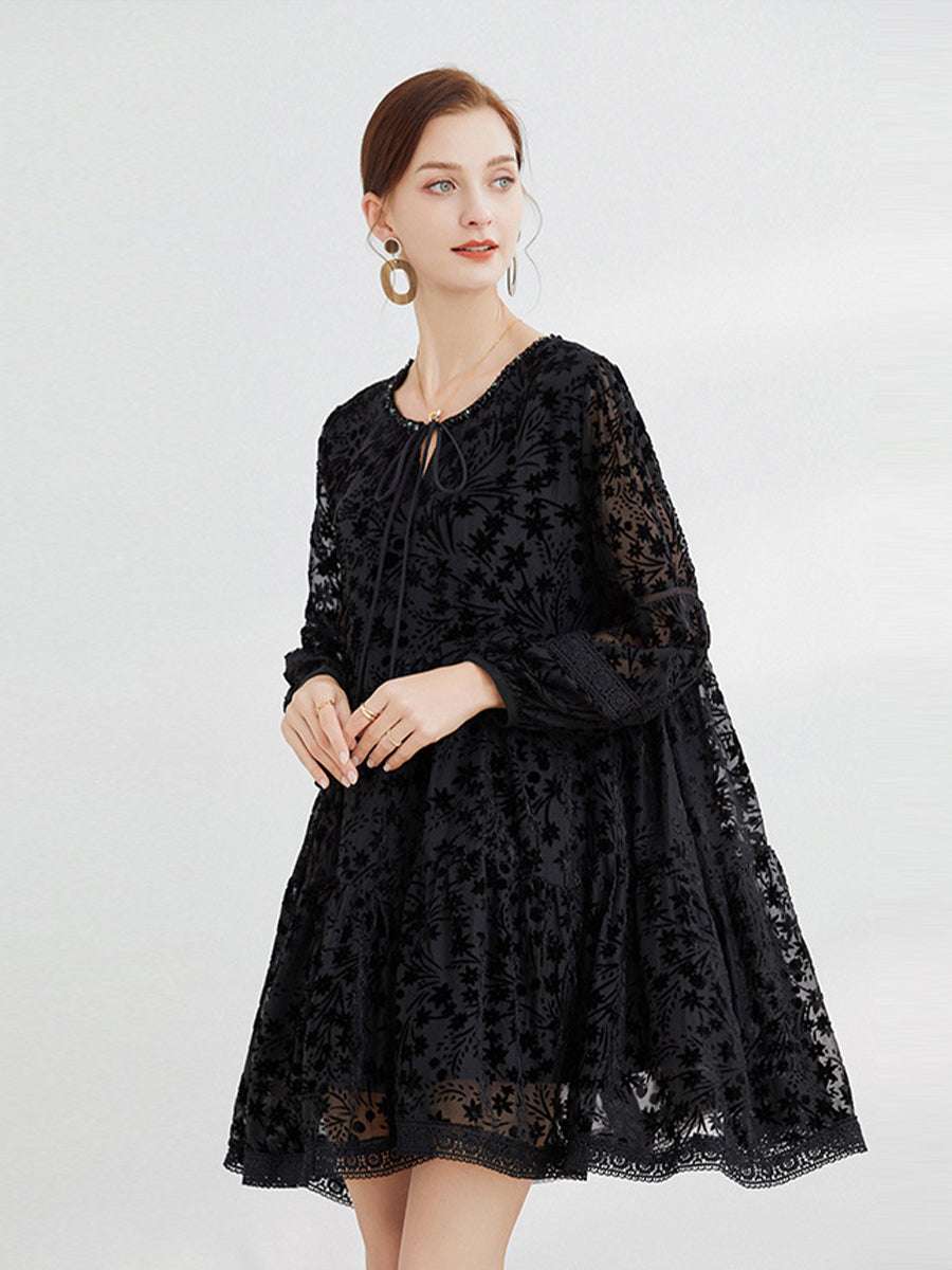 Dresses Velvet Burnished Fashion Temperament Mini Dress - LuckyFash™