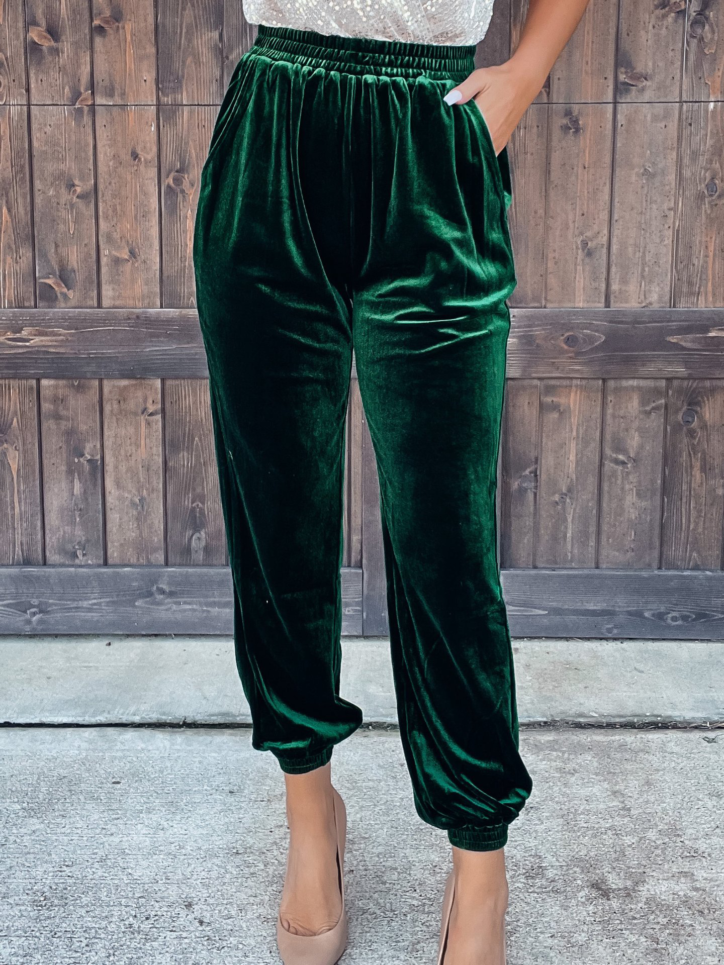 Pants Solid Velvet Straight-leg Pants - LuckyFash™