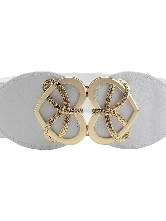Belt Oxford cloth White Black Khaki Brown Wide Belt Daily Dress Weekend Solid Colored / Basic / Party / Spring / Summer / Winter for Women - LuckyFash™