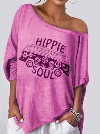 Car Print Middle-sleeve Casual T-shirt - LuckyFash™