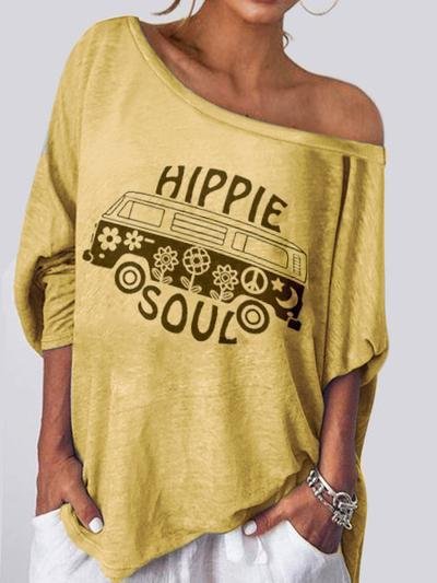 Car Print Middle-sleeve Casual T-shirt - LuckyFash™