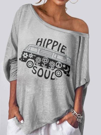 Car Print Middle-sleeve Casual T-shirt - LuckyFash™