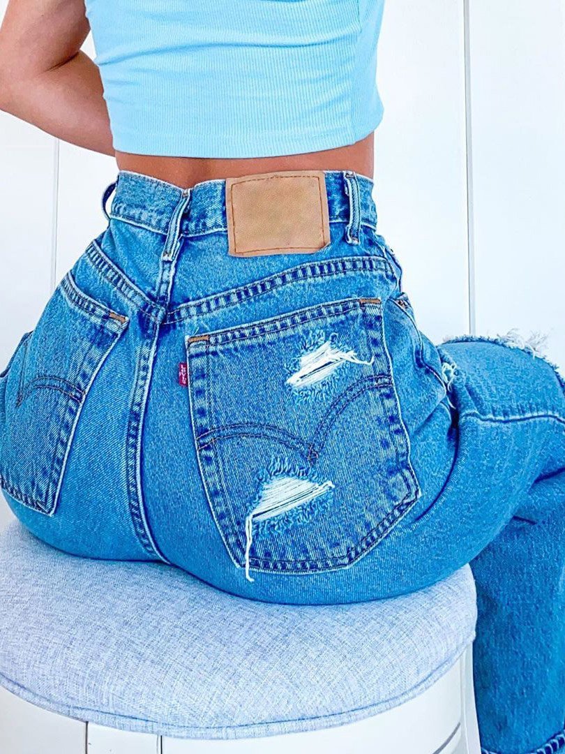 Casual Broken Hole Slim Pocket Jeans - LuckyFash™
