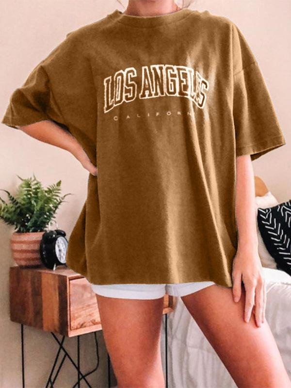 Casual Letter Print Short Sleeve T Shirt - LuckyFash™