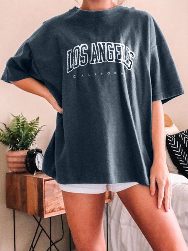 Casual Letter Print Short Sleeve T Shirt - LuckyFash™