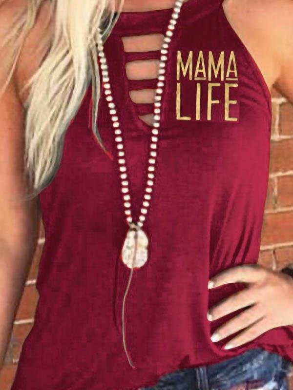 Crew Neck Letter Print Vest - LuckyFash™