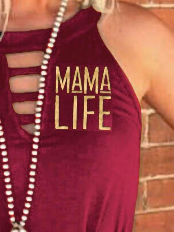 Crew Neck Letter Print Vest - LuckyFash™