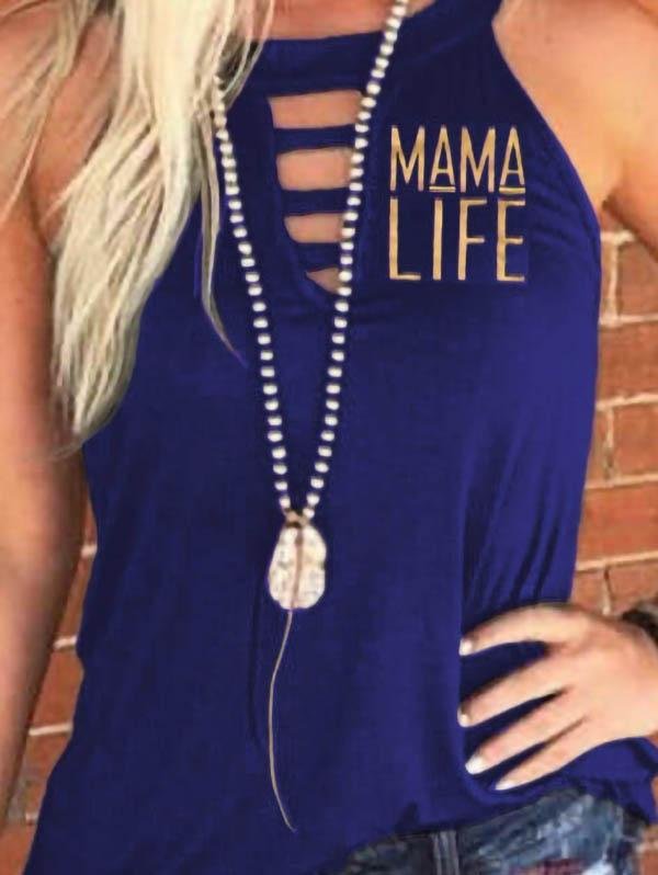 Crew Neck Letter Print Vest - LuckyFash™