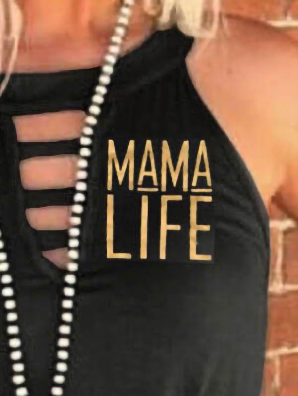 Crew Neck Letter Print Vest - LuckyFash™
