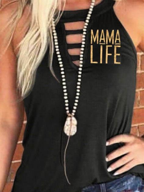 Crew Neck Letter Print Vest - LuckyFash™