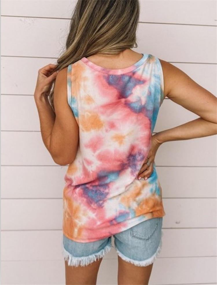 Crew Neck Tie-dye Twist Vest - LuckyFash™