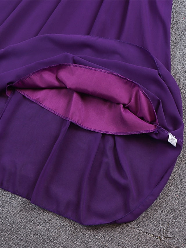 Women‘s Prom Party Dress Swing Dress Long Dress Maxi Dress Green Black Purple Long Sleeve Pure Color Cold Shoulder Fall Autumn Off Shoulder Winter Dress Evening Party Loose Fit 2023 S M L XL - LuckyFash™