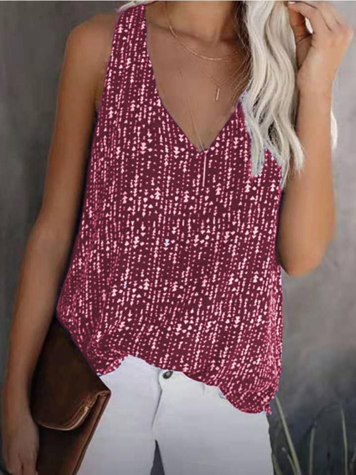 Fashion Eye-catching Print Sleeveless Tank Tops - LuckyFash™