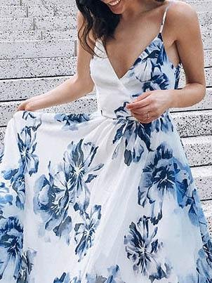 Foral Print Sleeveless Sling Dress - LuckyFash™
