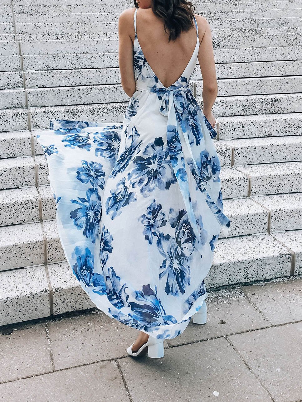 Foral Print Sleeveless Sling Dress - LuckyFash™