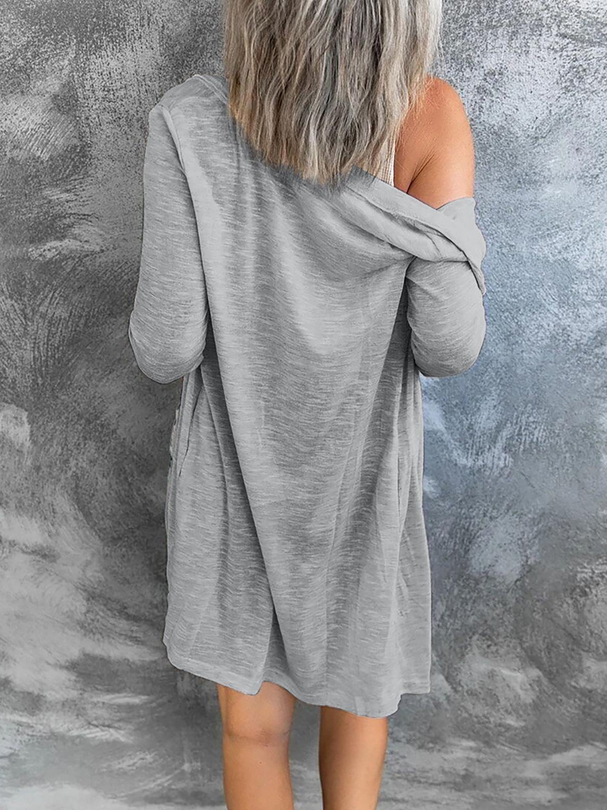 Women's Cardigan Button Solid Long sleeve Cardigan - LuckyFash™