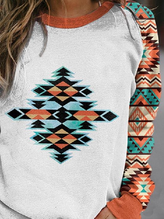 Women's T-Shirts Long Sleeve Printed Round Neck T-Shirts - LuckyFash™