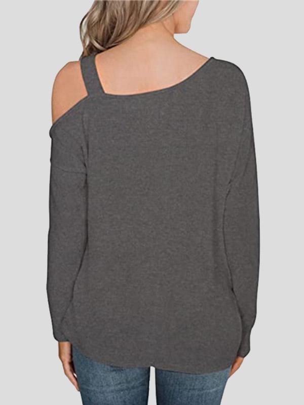 Women's T-Shirts Off The Shoulder Fashion Long Sleeve T-Shirt - LuckyFash™