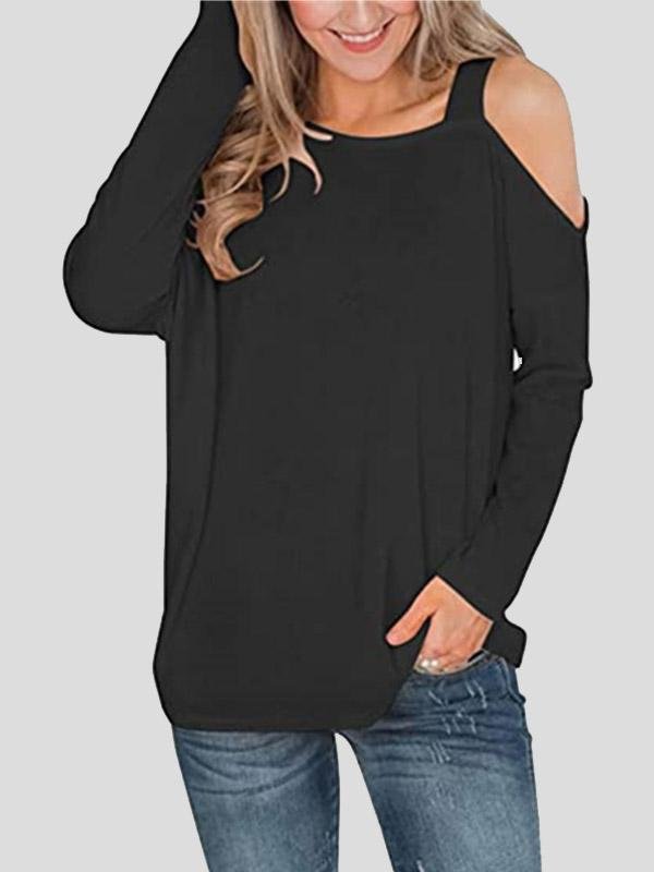Women's T-Shirts Off The Shoulder Fashion Long Sleeve T-Shirt - LuckyFash™