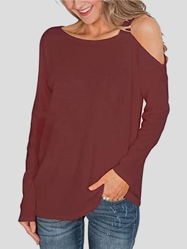 Women's T-Shirts Off The Shoulder Fashion Long Sleeve T-Shirt - LuckyFash™