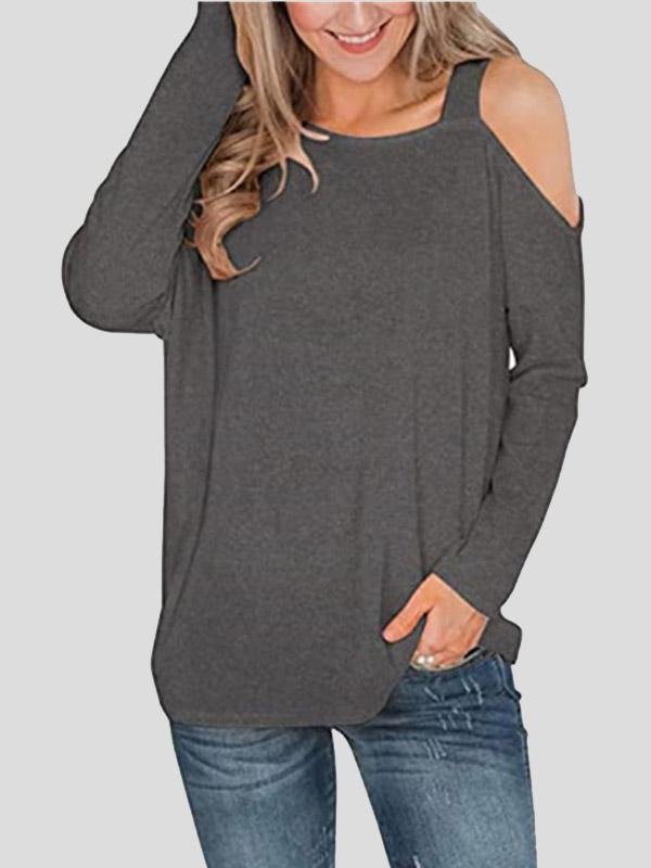 Women's T-Shirts Off The Shoulder Fashion Long Sleeve T-Shirt - LuckyFash™