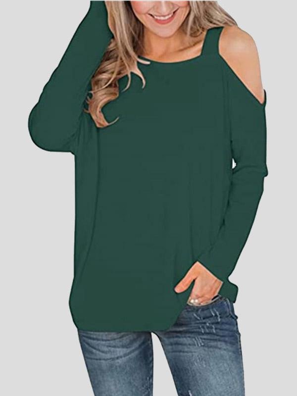 Women's T-Shirts Off The Shoulder Fashion Long Sleeve T-Shirt - LuckyFash™