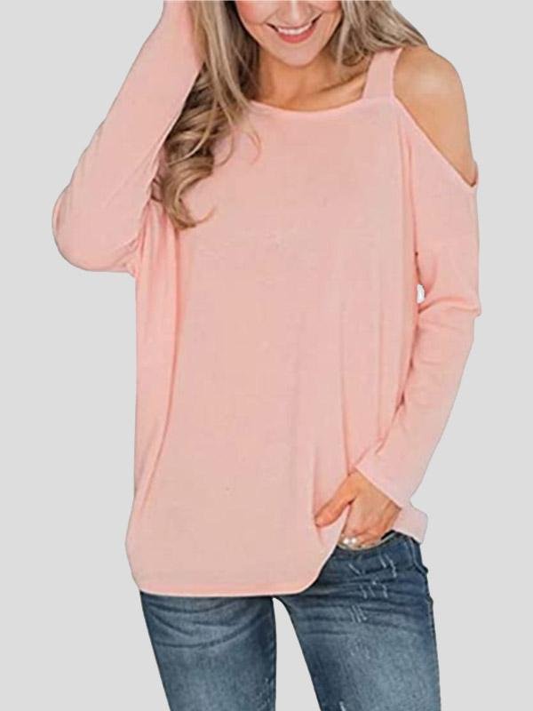 Women's T-Shirts Off The Shoulder Fashion Long Sleeve T-Shirt - LuckyFash™