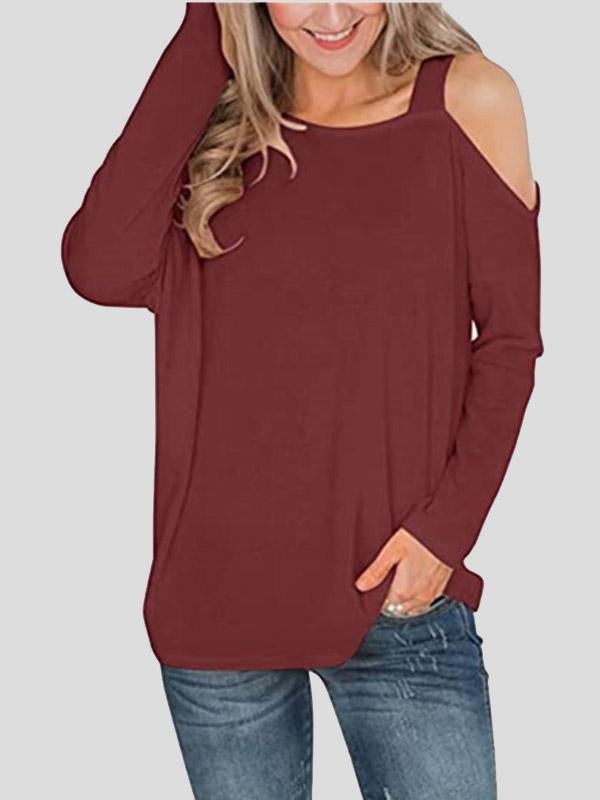 Women's T-Shirts Off The Shoulder Fashion Long Sleeve T-Shirt - LuckyFash™