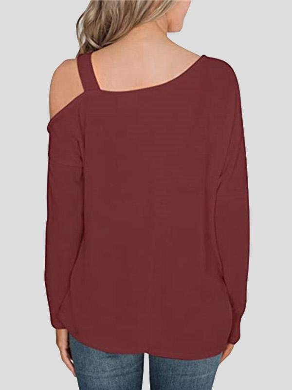 Women's T-Shirts Off The Shoulder Fashion Long Sleeve T-Shirt - LuckyFash™
