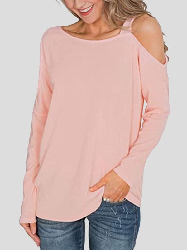Women's T-Shirts Off The Shoulder Fashion Long Sleeve T-Shirt - LuckyFash™
