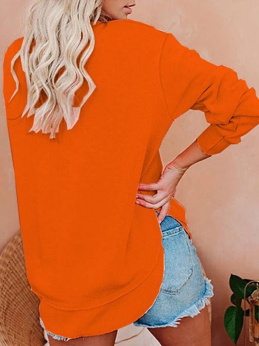 Women's T-Shirts Solid Long Sleeve Pullover T-Shirts - LuckyFash™