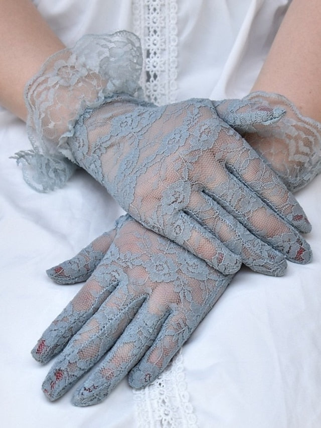 Gloves Lace Gloves Wedding Party Evening Gift Polyester Simple Bridal Gloves Sexy 1 Pair for Women - LuckyFash™