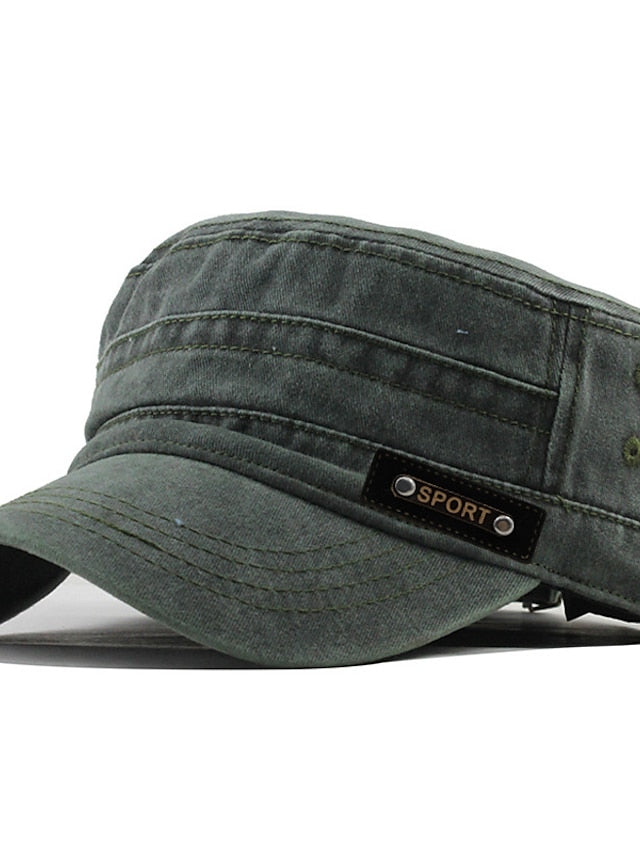 Four Seasons Casual Washed Cotton Flat Top Hat Unique Design Vintage Adjustable Fisher Caps Men Women Cap for Women - LuckyFash™