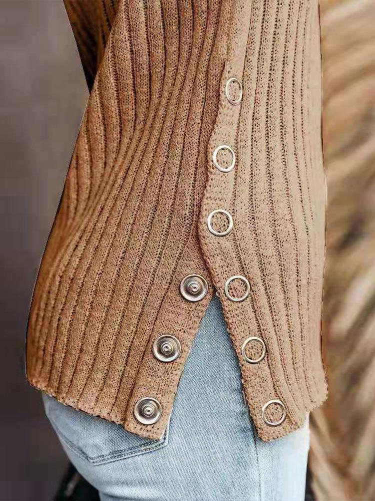 Knit Solid Sleeveless Round Neck Vest - LuckyFash™