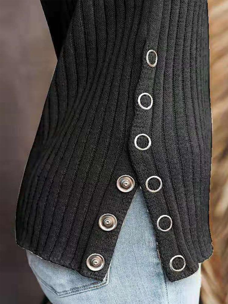 Knit Solid Sleeveless Round Neck Vest - LuckyFash™