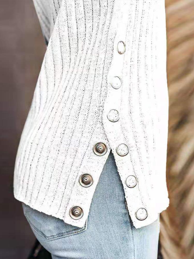 Knit Solid Sleeveless Round Neck Vest - LuckyFash™