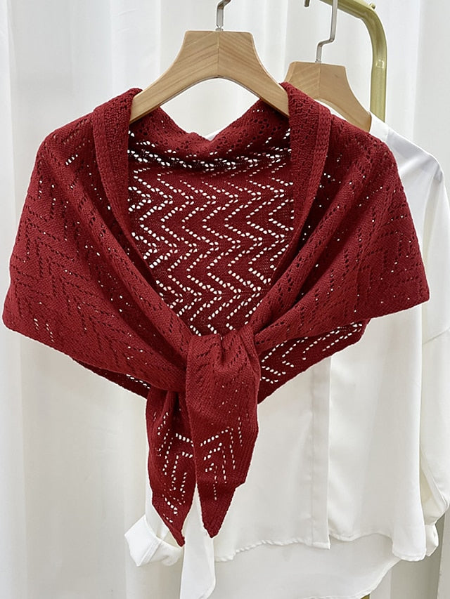 Fashion Knitted Crochet Hollow Fake Collar for Women Small Shawl Wrap Flase Collar Decor Female Shirt Detachable Collar - LuckyFash™