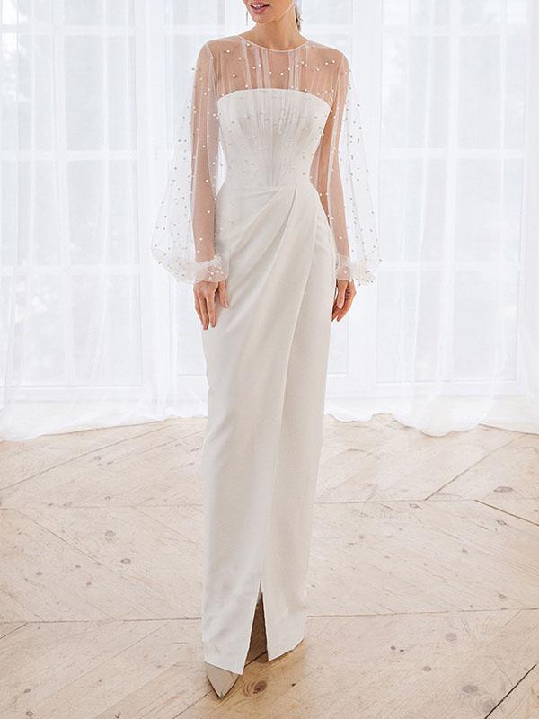 Lace Stitching Tube Top Mopping Dress - LuckyFash™