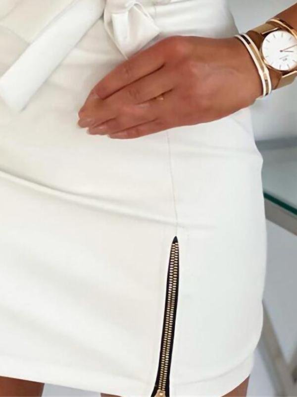 Leather Pu Strappy Zipper High Waist Bag Hip Skirt - LuckyFash™