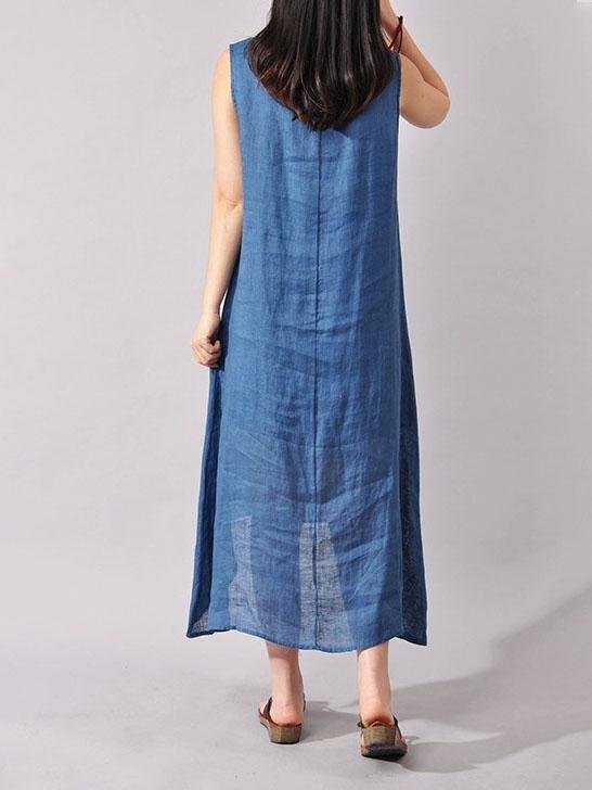 Loose Ink Painting Print Irregular Dress - LuckyFash™