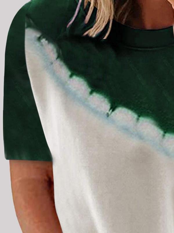 Loose Round Neck Printed Short-sleeved T-shirt - LuckyFash™