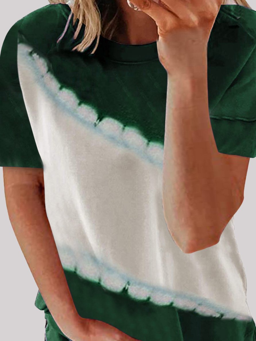 Loose Round Neck Printed Short-sleeved T-shirt - LuckyFash™