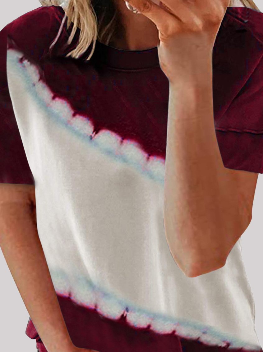 Loose Round Neck Printed Short-sleeved T-shirt - LuckyFash™