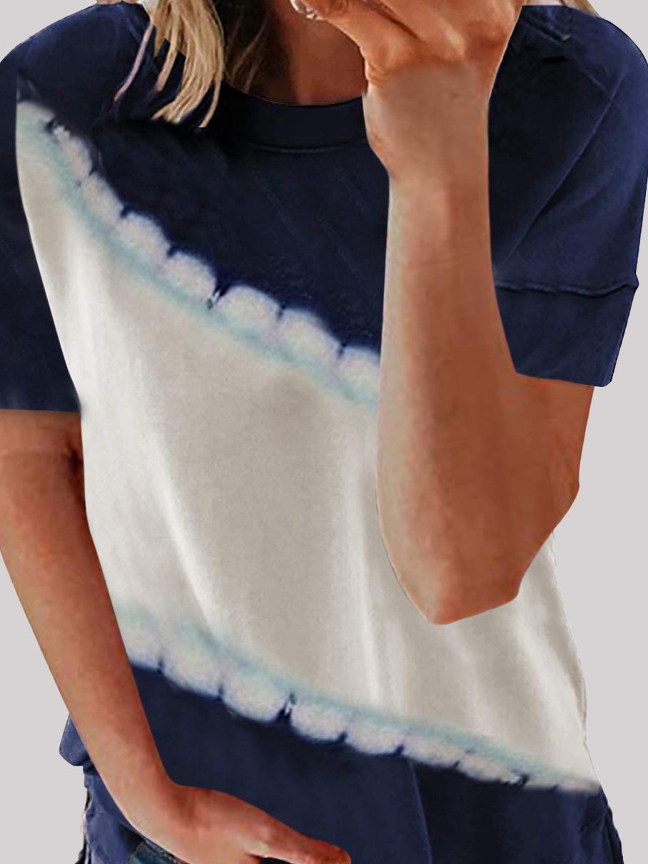 Loose Round Neck Printed Short-sleeved T-shirt - LuckyFash™