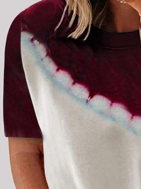 Loose Round Neck Printed Short-sleeved T-shirt - LuckyFash™