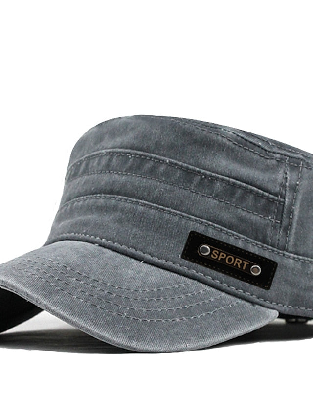 Four Seasons Casual Washed Cotton Flat Top Hat Unique Design Vintage Adjustable Fisher Caps Men Women Cap for Women - LuckyFash™